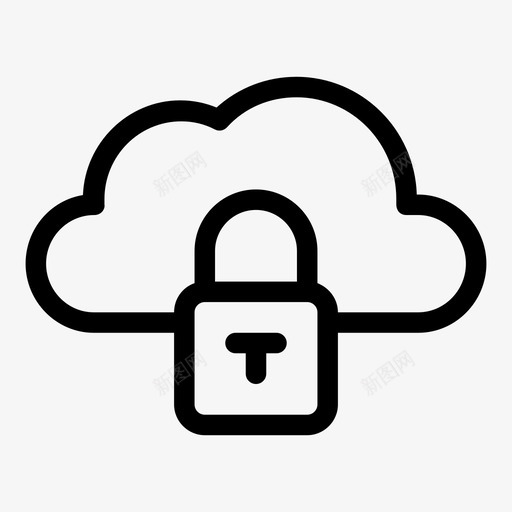 云防御锁svg_新图网 https://ixintu.com 防御 挂锁 隐私 安全 领导力