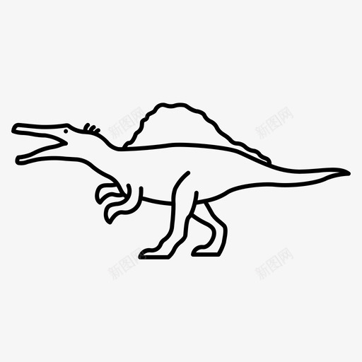 棘龙古代动物svg_新图网 https://ixintu.com 棘龙 古代 动物 恐龙 灭绝 杂项
