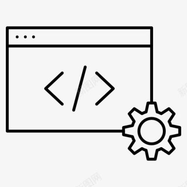 网页编码程序员原型图标