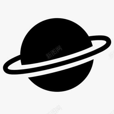 土星行星环形行星图标