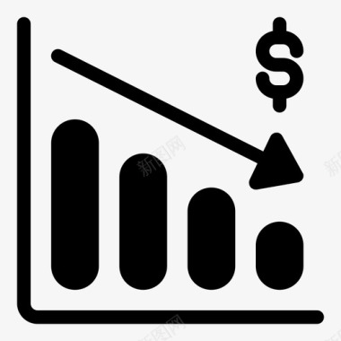 损失条形图利润图标