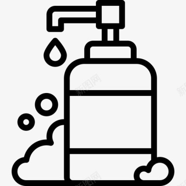 肥皂瓶子气泡图标