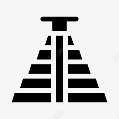建筑文明玛雅金字塔图标