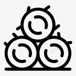 稻草秸秆干草捆农场秸秆高清图片