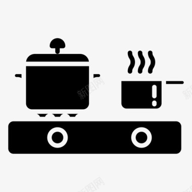 厨师炊具煤气炉图标