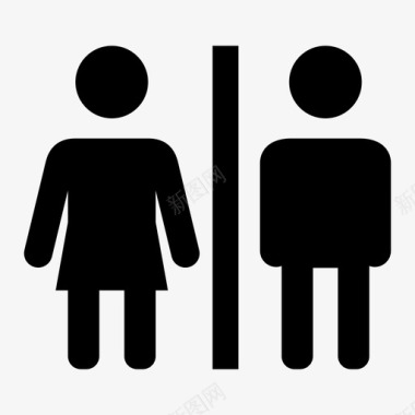 卫生间女卫生间公共标志图标