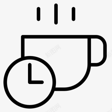 咖啡时间休息放松图标