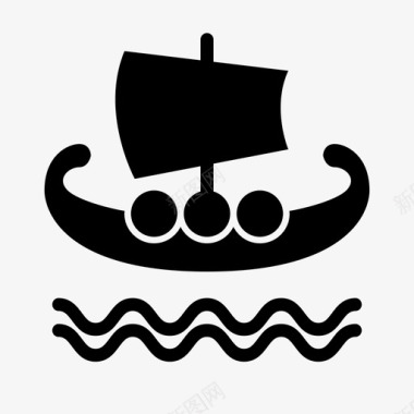 海盗船战舰帆船图标