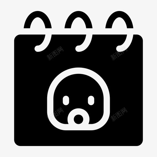 日历婴儿淋浴舞者svg_新图网 https://ixintu.com 婴儿 淋浴 日历 舞者 孩子 组织 时间表 填充