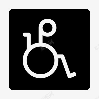 残疾人标志残疾人洗手间图标