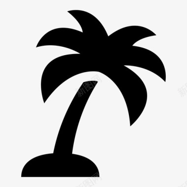 棕榈树椰子岛图标