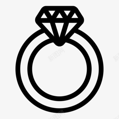 戒指配饰钻石图标