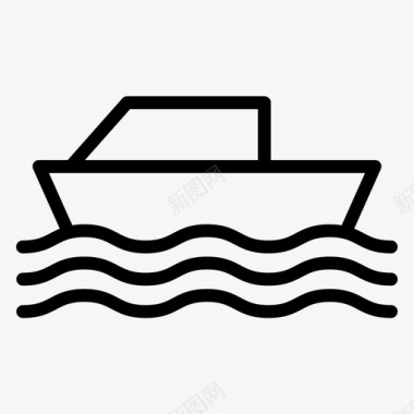 船快艇拖网渔船图标