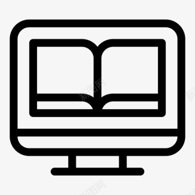 电子书电脑教育图标