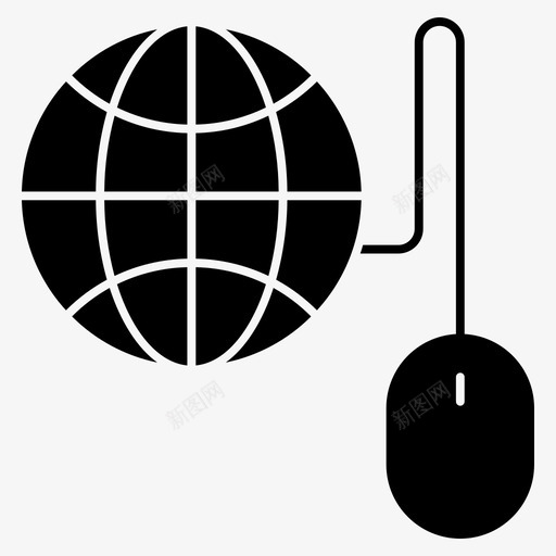鼠标带地球仪点击导航svg_新图网 https://ixintu.com 鼠标 地球仪 点击 导航 网络 杂项
