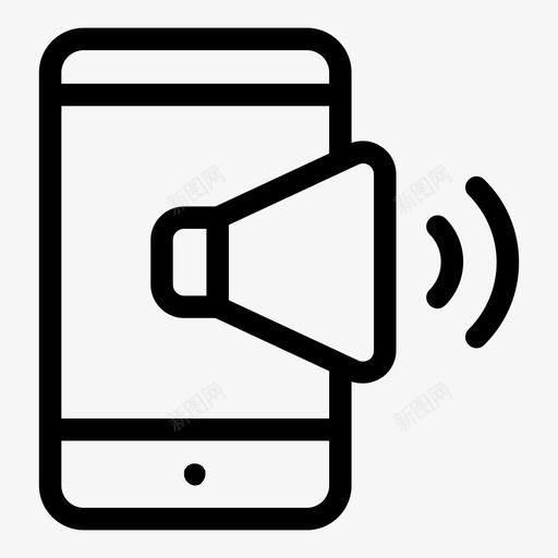扬声器音频智能手机svg_新图网 https://ixintu.com 扬声器 音频 智能 手机 触摸屏 音量 移动 功能