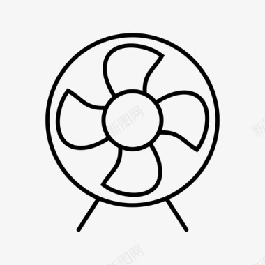 电风扇空气家用电器图标
