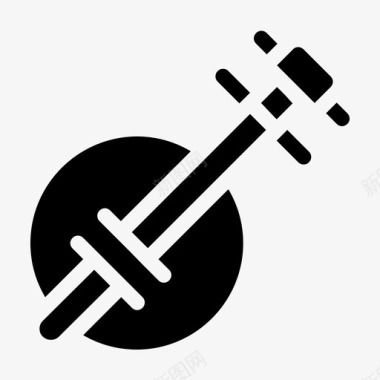 班卓琴民谣乐器图标