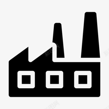 工业工厂工作图标