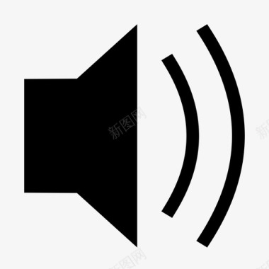 打开声音音频大声图标