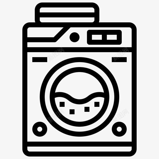 洗衣机家电电子svg_新图网 https://ixintu.com 洗衣机 家电 电子 家用 居家
