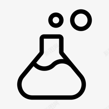 化学品锥形瓶实验室图标
