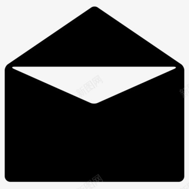 打开的消息信封信件图标