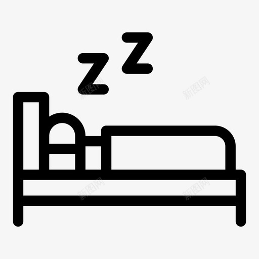 睡眠床困倦svg_新图网 https://ixintu.com 睡眠 困倦 治疗