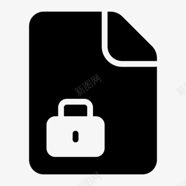 受保护的文件锁定的文件安全性图标