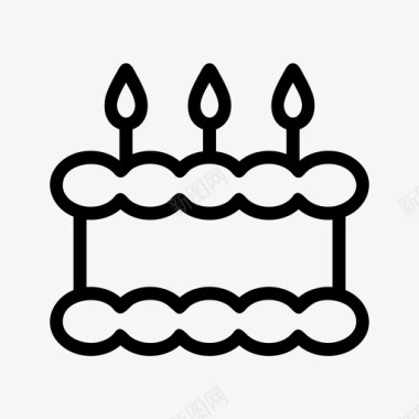 生日蛋糕庆祝甜食图标