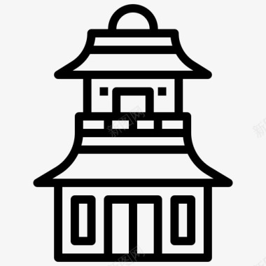 建筑日本神道图标