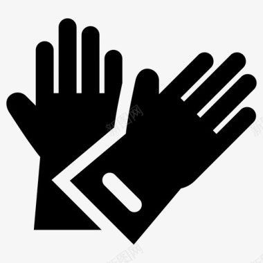 清洁手套防护橡胶图标