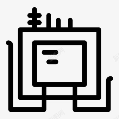 变压器电子能源图标
