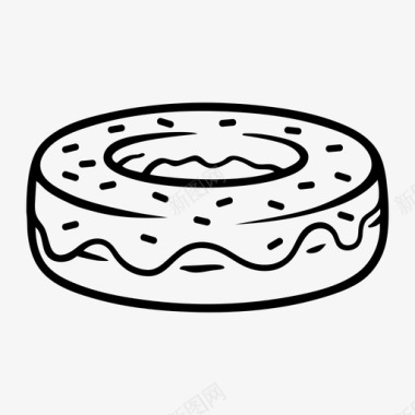 甜甜圈面包店蛋糕图标
