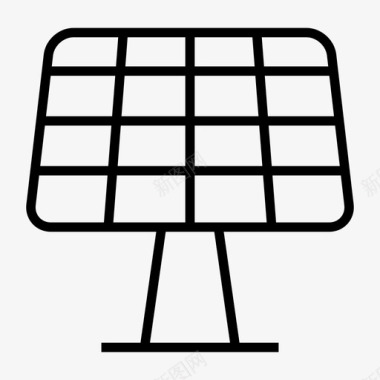 太阳能电池板能源电力图标