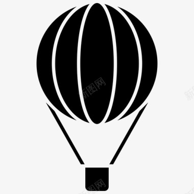 热气球展示绘画图标
