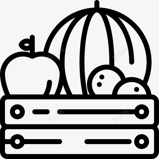 水果农业盒子svg_新图网 https://ixintu.com 水果 农业 盒子 收获 健康 西瓜