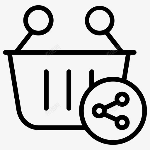 篮子分享购物svg_新图网 https://ixintu.com 分享 篮子 购物