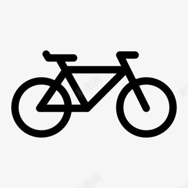 自行车交通工具旅游图标