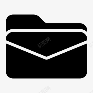 电子邮件文件夹文档电子邮件附件图标