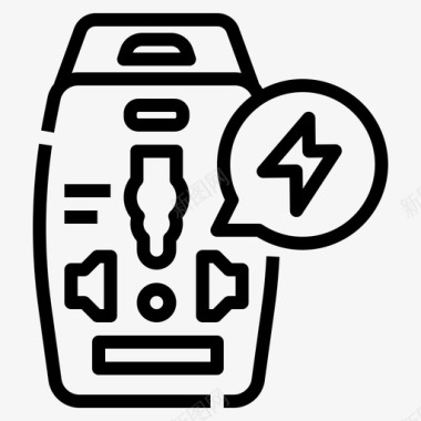 适配器电池充电器图标