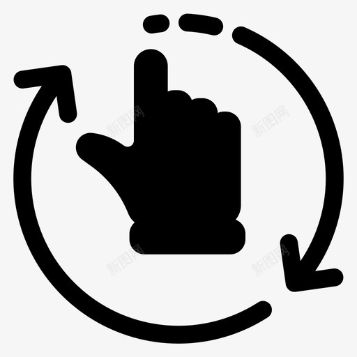 旋转光标手指svg_新图网 https://ixintu.com 旋转 光标 手指 指针 滚动 交互 图示