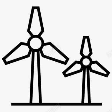 风力机生态能源图标