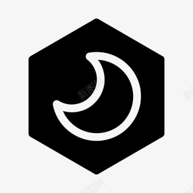 夜晚天文学月相图标