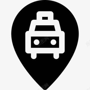 出租车位置汽车地图图标