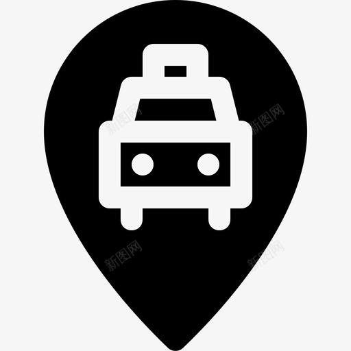 出租车位置汽车地图svg_新图网 https://ixintu.com 出租车 位置 汽车 地图 旅行 固体 假日