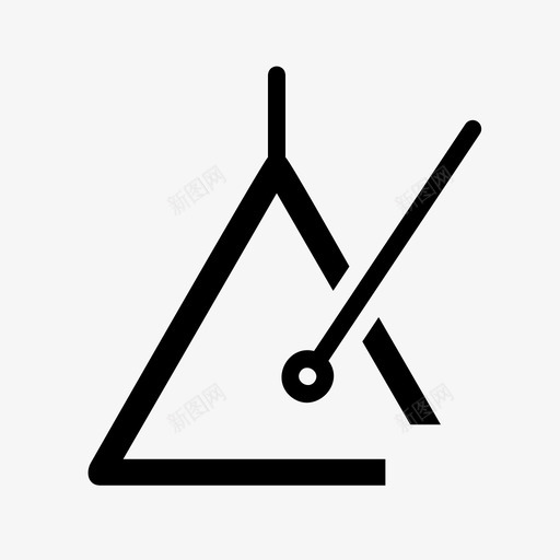 三角形符号报警乐器svg_新图网 https://ixintu.com 符号 三角形 乐器 报警 音乐