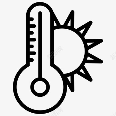 温度计天气预报高温图标