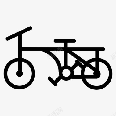 折叠自行车自行车运输图标
