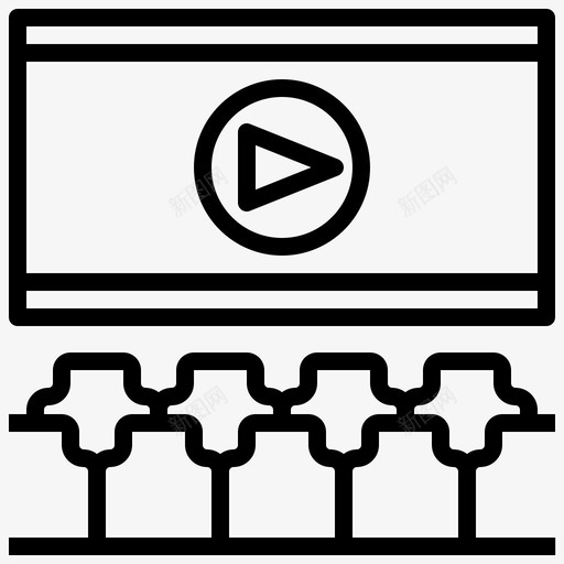 电影院银幕喜剧svg_新图网 https://ixintu.com 电影院 银幕 喜剧 娱乐 座位